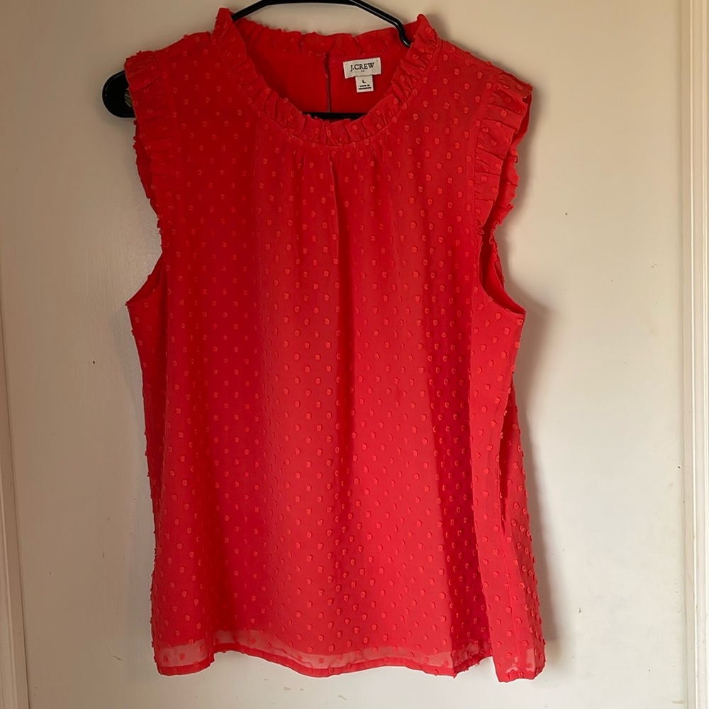 J-Crew sleeveless blouse (coral)